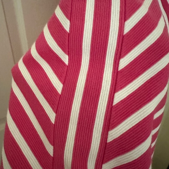 TALBOTS pink & white chevron dress - Picture 9 of 14